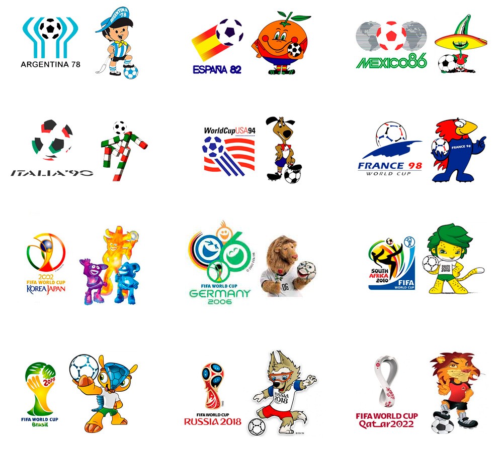 Mascot Logos FIFA World Cup