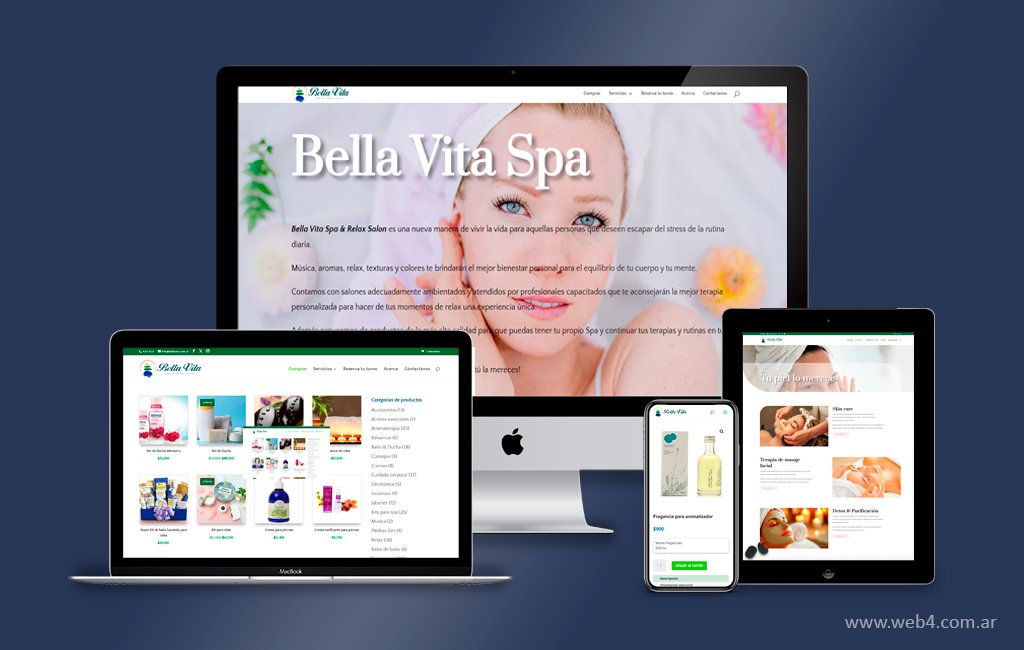 Bella Vita Spa & Relax Diseño web tienda online
