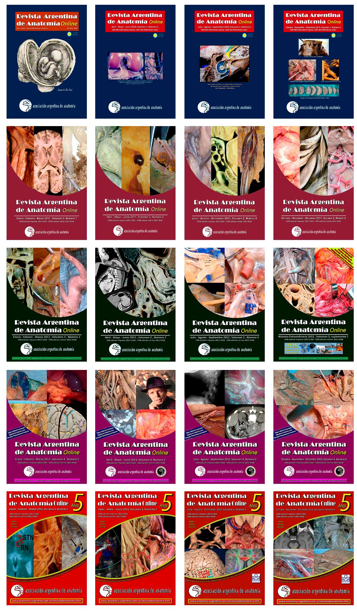 Revista Argentina de Anatomia Online old design