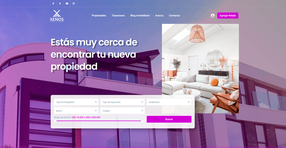 diseño web inmobiliaria profesional 1 Diseñador web