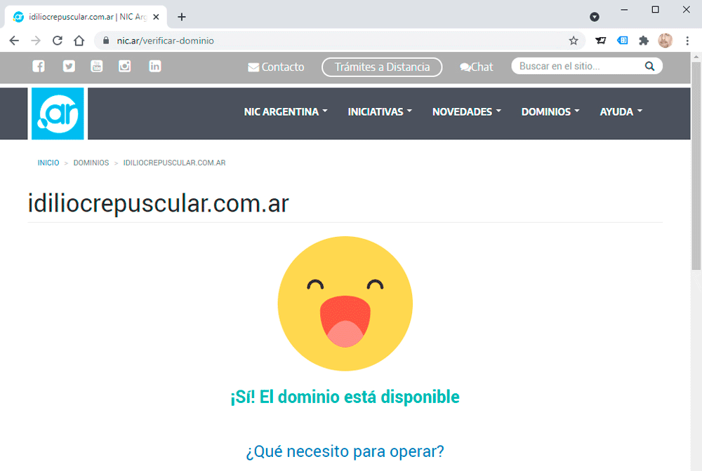 dominio disponible