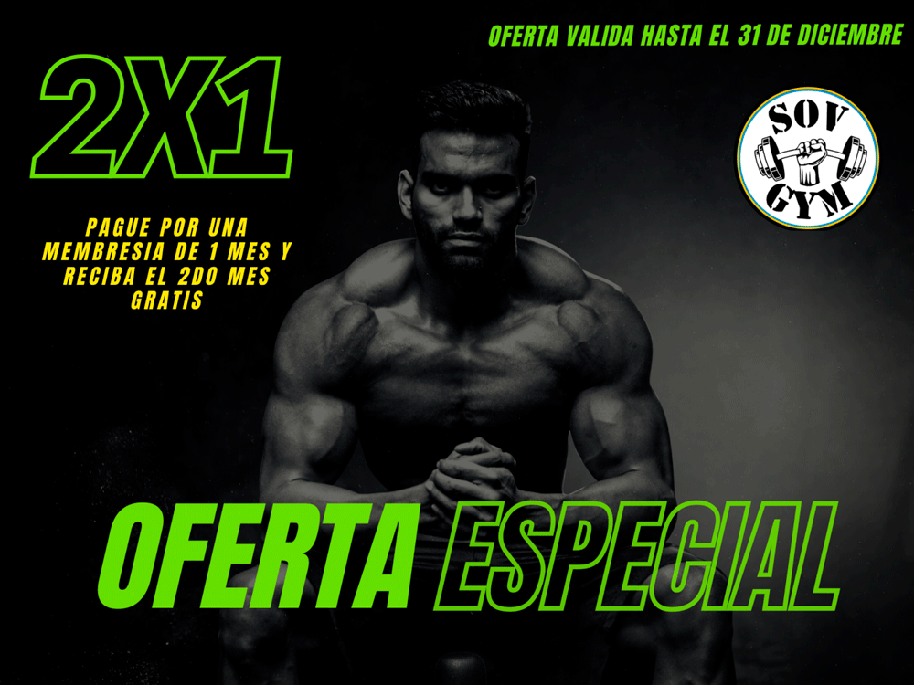 promo gym 2x1