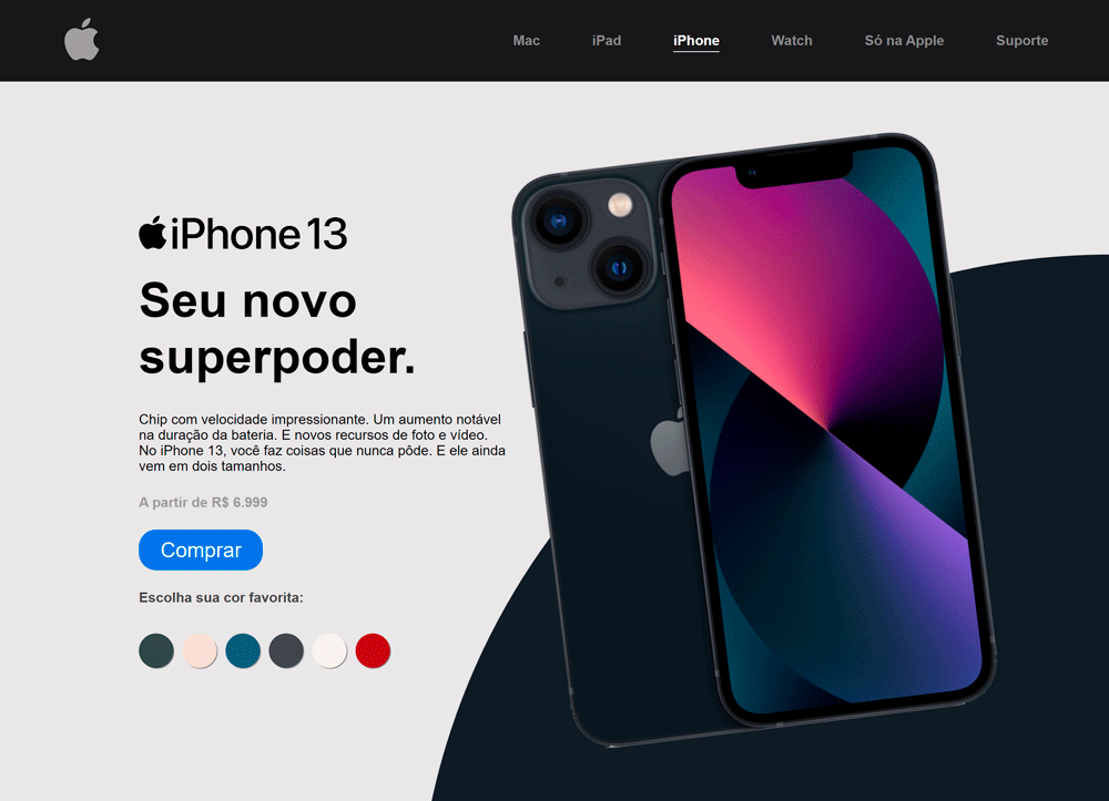 iphone 13 landing page